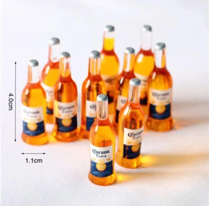 10 Dollhouse Miniature Wine Drink Corona Beer Bottle Kitchen Bar Party Pub Decor - Picture 1 of 12
