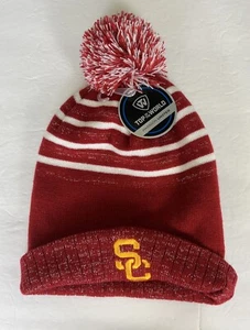 USC Trojans Beanie Cap Top Of The World Christmas Brand New with Tags One Size - Picture 1 of 10