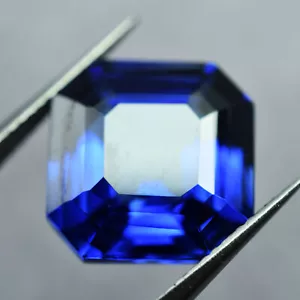 10 Ct Natural Kashmiri Blue Sapphire Square Shape Certified Loose Gemstone - Picture 1 of 4
