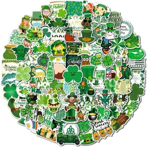 St. Patrick's Day vinyl stickers - Mystery set - Leprechaun Lucky Shamrock Irish - Picture 1 of 3