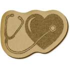 6 x &#39;Stethoscope &amp; Heart&#39; MDF Craft Embellishments (EB00021261)