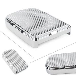 For Harley Road & Street Glide Softail Fatboy FLST Chrome Brake Pedal Pad Cover - Picture 1 of 8