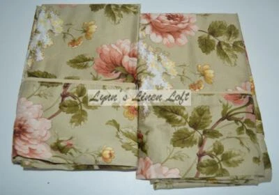RALPH LAUREN Yorkshire Rose Floral KING PILLOWCASES NEW Soft Cotton Sateen 350TC - Image 1 of 4