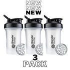 3 Pack BlenderBottle Classic V2 Shaker Bottle Protein Shakes For Pre-Workout USA