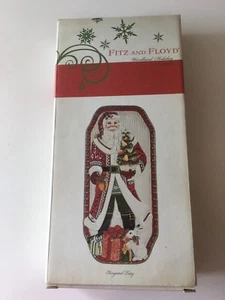 Fitz and Floyd Santa Claus Elongated Tray Woodland Holiday - Picture 1 of 4