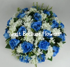 Artificial Grave flowers/memorial Wreath - Grave arrangement All Round Posy Pad - Picture 1 of 3