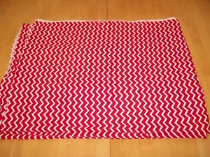 New Joann Fabrics 3 Yards Red Chevron Zig Zag Flannel Material Joann's Fabric - Picture 1 of 6
