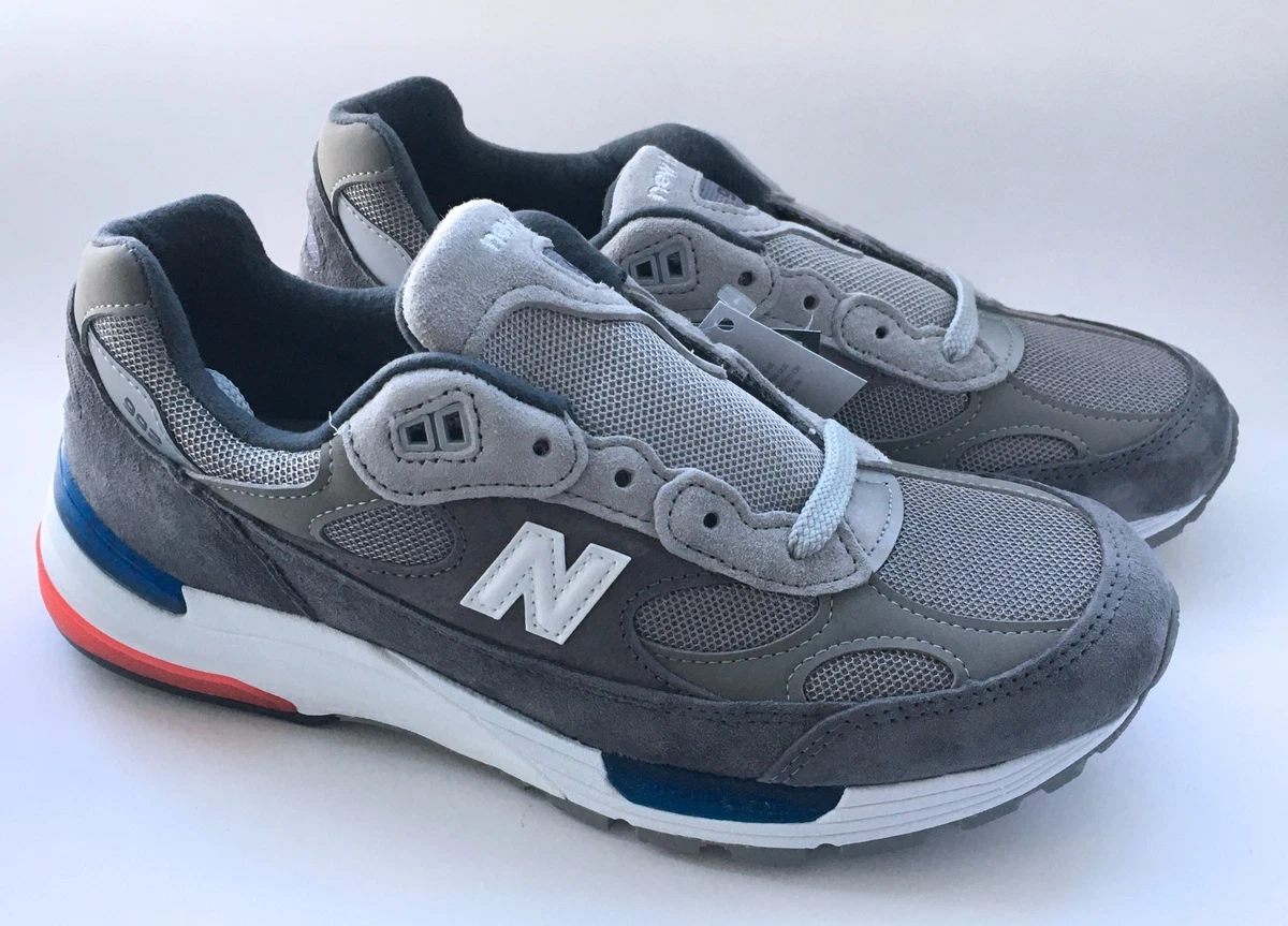 New Balance 992 Made in USA Grey Blue Red | eBay