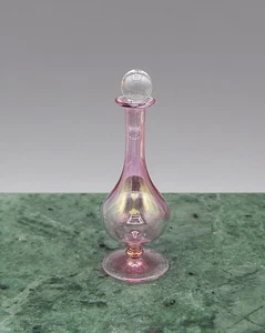 Philip Grenyer ÚNICA jarra de vidrio iridizado rosa para casa de muñecas miniatura 1:12 - Imagen 1 de 10