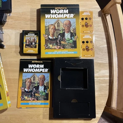 Worm Whomper IntelliVision Vintage Video Game Cartridge 1983 ActiVision CIB!!! - Image 1 of 4