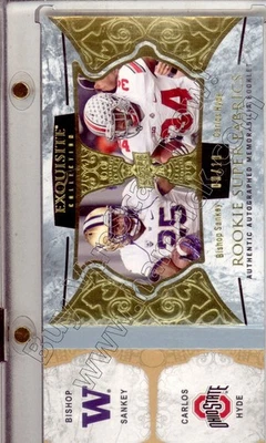 hyde sankey rookie rc draft auto dual jersey patch buckeyes huskies college #/10 - Image 1 of 4