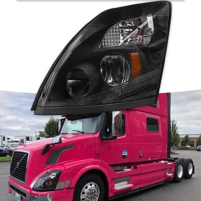 2004-2017 Replacement Black LED Headlight Left Driver Side For Volvo VNL VNX Foto 1 de 4