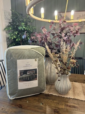 King Boucle Comforter Set Green - Threshold NEW - Image 1 of 4