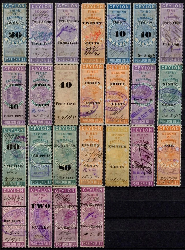 Ceylon Foreign Bill revenues 2 fiscal - Image 1 of 1