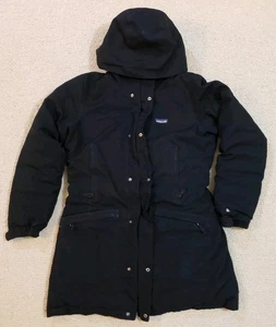 Patagonia Regenmantel Jacke Damen Large lang H2no Kapuze schwarz isoliert *DEFEKT* - Bild 1 von 14