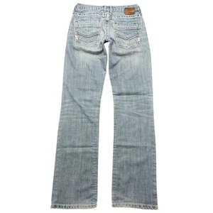 Fibbia BKE Jeans Uomo Tag 28x32 Blu Lavaggio Chiaro Jake Bootcut Marcature Cowboy - Foto 1 di 14