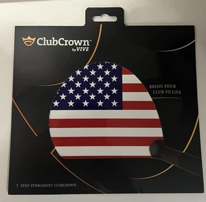 NUEVO Calcomanía híbrida Club Crown de Vive EE. UU. América Club de Golf Driver Woods - Imagen 1 de 2