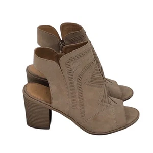 Universal Thread Boots Womens Size 10 Peep-Toe Booties Brown TanWestern Style - Picture 1 of 9