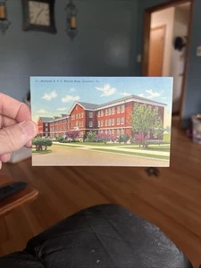 Postkarte Kaserne B US Marine Base Quantico Virginia Leinen - Bild 1 von 2