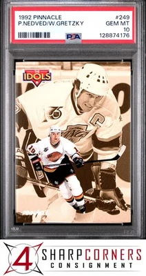 1992 PINNACLE #249 WAYNE GRETZKY KINGS HOF PSA 10 - Image 1 of 3