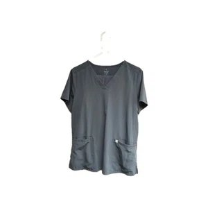 Beyond Scrubs Women's Scrub Set Gray Sz Med Reg Pants#20025BR Medium Top Dk Gray - Picture 1 of 16