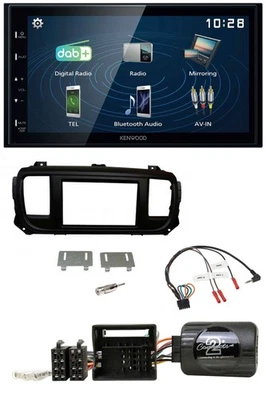 Kenwood 2DIN Bluetooth Lenkrad USB DAB Autoradio für Toyota Proace Citroen Jumpy - Bild 1 von 4
