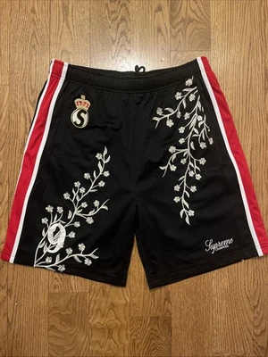 Pantalón Corto de Fútbol Supreme Floral Negro SS25 Talla Pequeña Foto 1 de 4