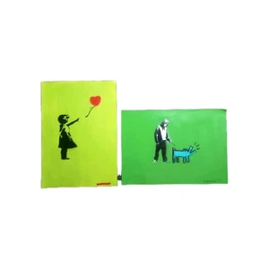 Banksy original Rare Signed gift Dismaland set of 2 souvenirs 30x40 - Picture 1 of 8