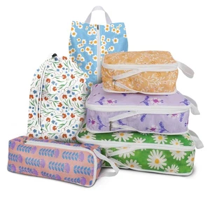 6 Pezzi Cubi da Imballaggio a Compressione, Cubi da Imballaggio per Viaggio, Bagagli Impermeabili... - Foto 1 di 7