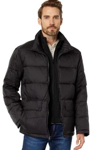 Cole Haan Puffer Jacket With Bib Men’s Size Small Black New - Picture 1 of 7