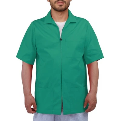 Men's Scrub Jacket Zip Front Short Sleeve - Image 1 of 4