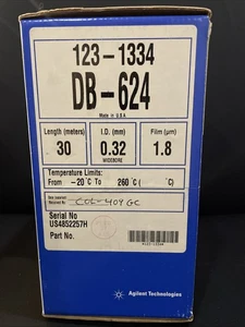 Agilent 123-1334 DB-624 GC Column 30m x 0.32mm x 1.80µm - Picture 1 of 8