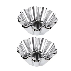 6pcs Reusable Stainless Steel Tart and Cupcake Molds Baking Pans for Muffins ... - Picture 1 of 9