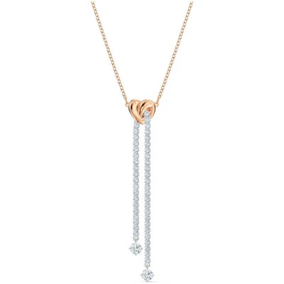 Swarovski Women's Necklace Lifelong Heart Rose Gold and Silver Tone 5517952 - Image 1 of 4