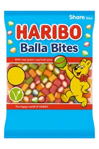 12 x HARIBO Balla Bites 140g - volle Schachtel mit fruchtigen Gummibonbons verschiedene Geschmacksrichtungen - Bild 1 von 1