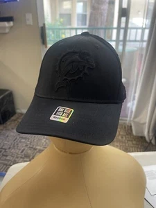 Nueva gorra Reebok Player NFL Miami Dolphins bordada negra se adapta a la mayoría - Imagen 1 de 8