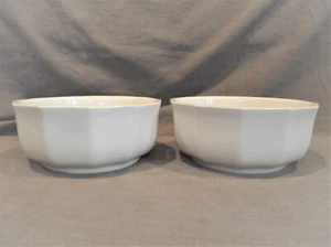 Set of 2 Pfaltzgraff Heritage White 4 7/8" Fruit Dessert Bowls - Made in USA - Picture 1 of 6
