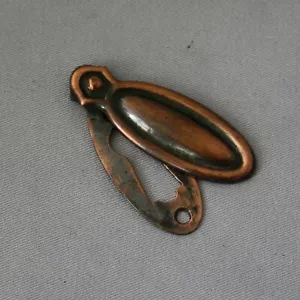 Edwardian Copper Escutcheons - Picture 1 of 3