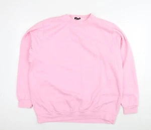 Boohoo Womens Pink Cotton Pullover Sweatshirt Size XL Pullover - LA - Picture 1 of 10