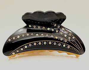 chunky boho black Acrylic with rhinestone Claw Clip hair accessory Gift item #13 - Picture 1 of 6
