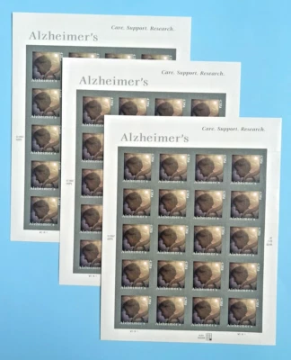 #4358 Alzheimer's Disease Awareness 42¢ - 3 Sheets of 20 = 60 Stamps - FV$25.20 - Image 1 of 3
