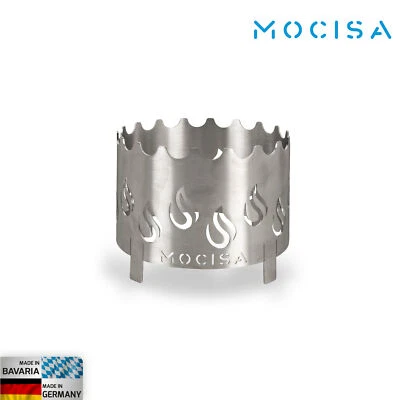 Q-SELL UG Edelstahl Wokaufsatz Ø20cm Feuerplatte Grillplatte top geschliffene Oberfläche