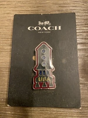 Coach NASA Rocket USA New York Pin Brooch - Image 1 of 3