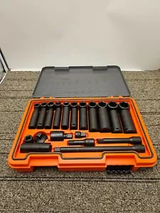 PROTO 30-Piece Impact Socket Tools 1/2" Drive 30 Sockets SAE J74130IM Black - Picture 1 of 6