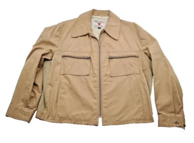 Vintage Field & Stream Tan Full Zip Jacket Mens 46 Utility Chore Fishing Grandpa - Image 1 of 4