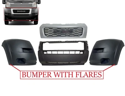 Fits 2019-2022 Ram Promaster 1500-3500 Front Bumper Cover W Grille & Side Flares Foto 1 de 4
