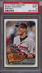 2014 Topps Heritage 150 Manny Machado Portrait PSA 9 Mint - Picture 1 of 2