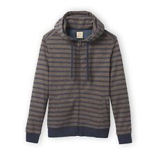 Men's Recycled Polyester and Hemp Blend Zip Hoody Nocturnal Stripe - S M L