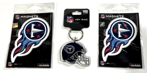 Tennessee Titans Magnets & Key Ring Gift Set 5"x3" Cover