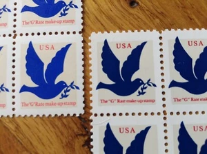 SCOTT # 2877 & 2878 - (3c) Dove "G" Rate Make-UP Singles MNH 1 of each  - Picture 1 of 1